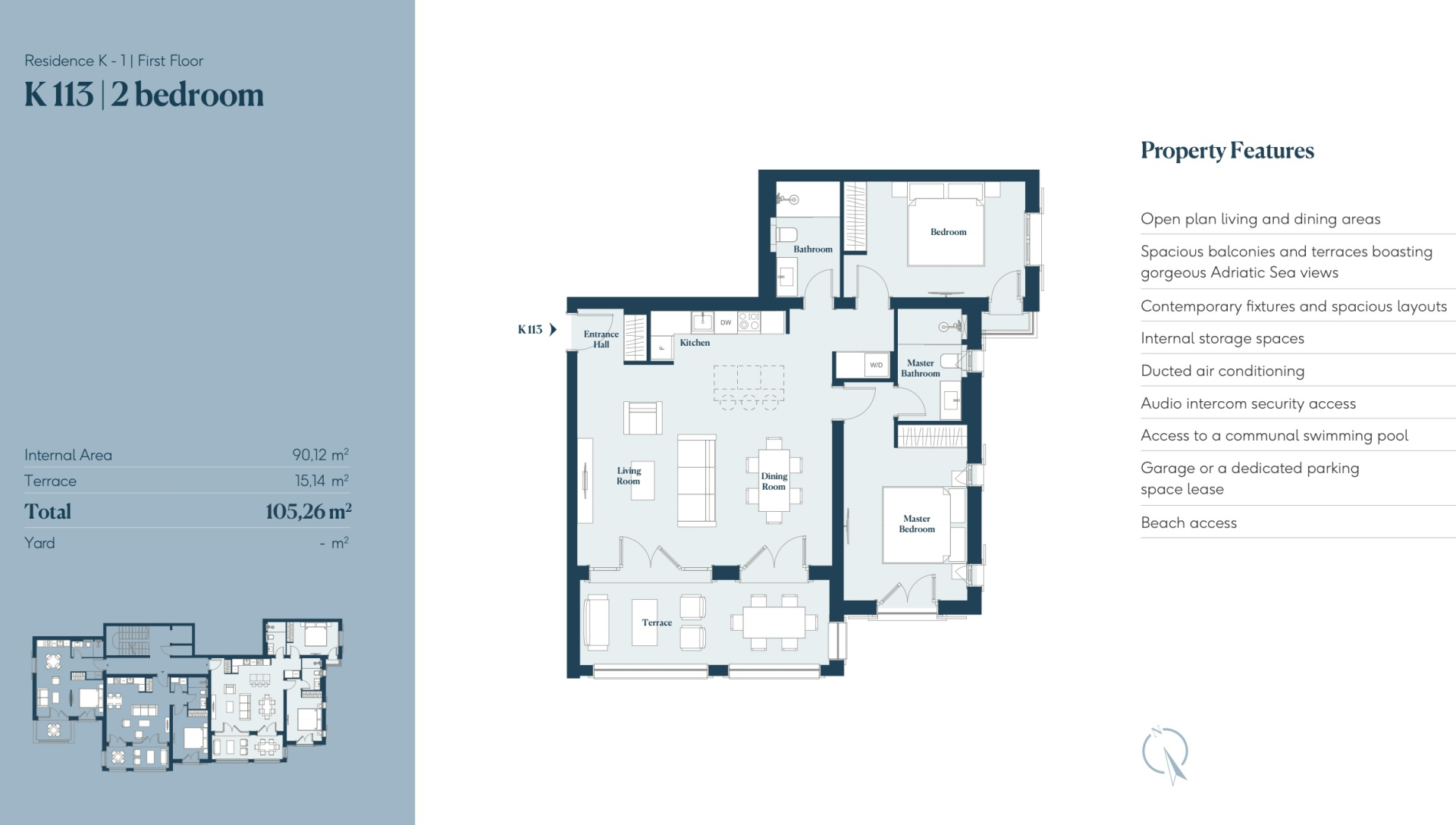 Apartment Luštica Bay 105m2 - 2