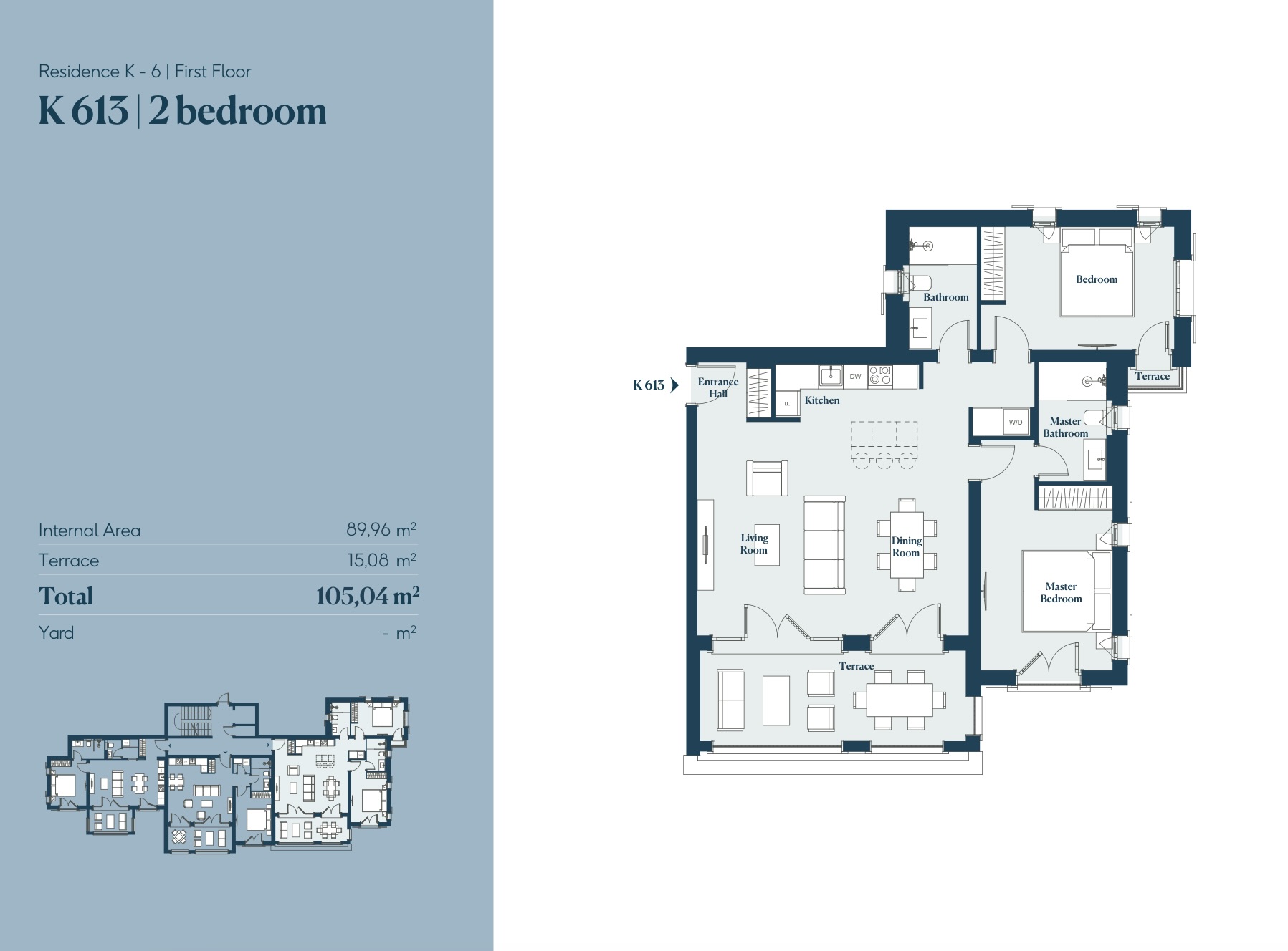 Luštica Bay'de 105m2'lik Daire - 2