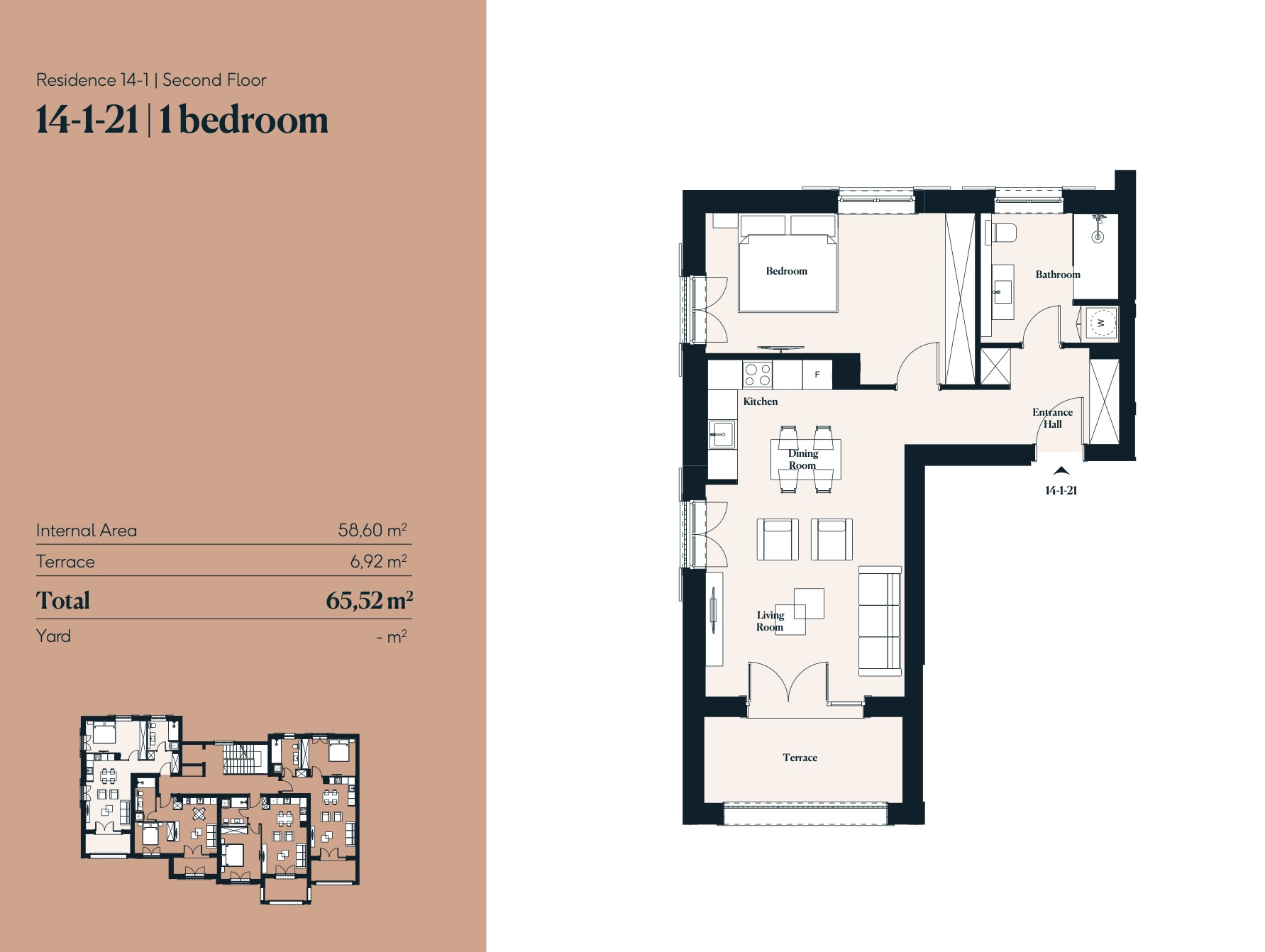 Stan Luštica Bay 65m2 - 2