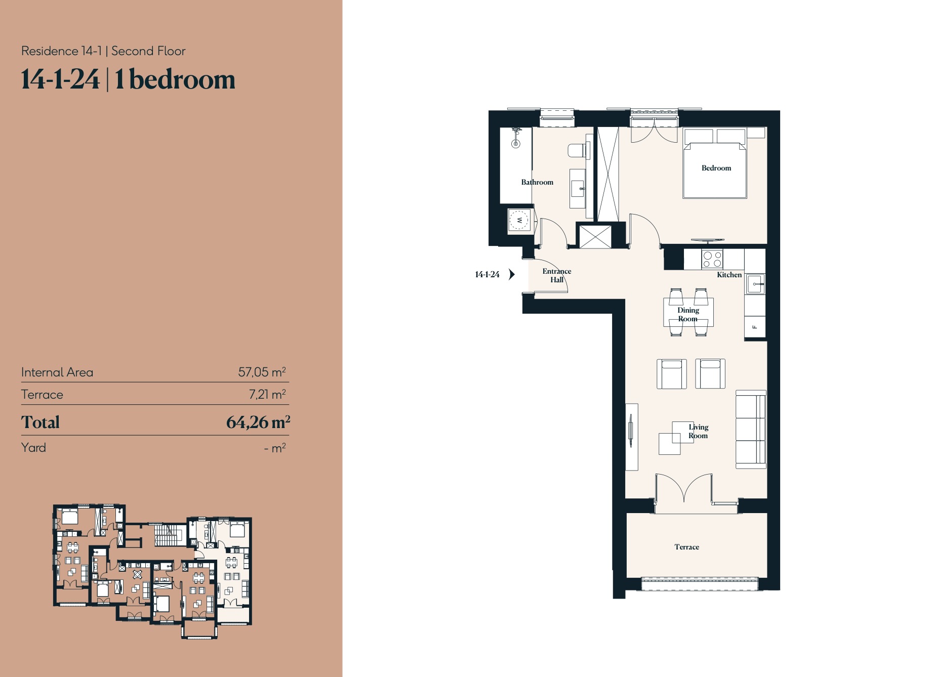 Stan Luštica Bay 64m2 - 2