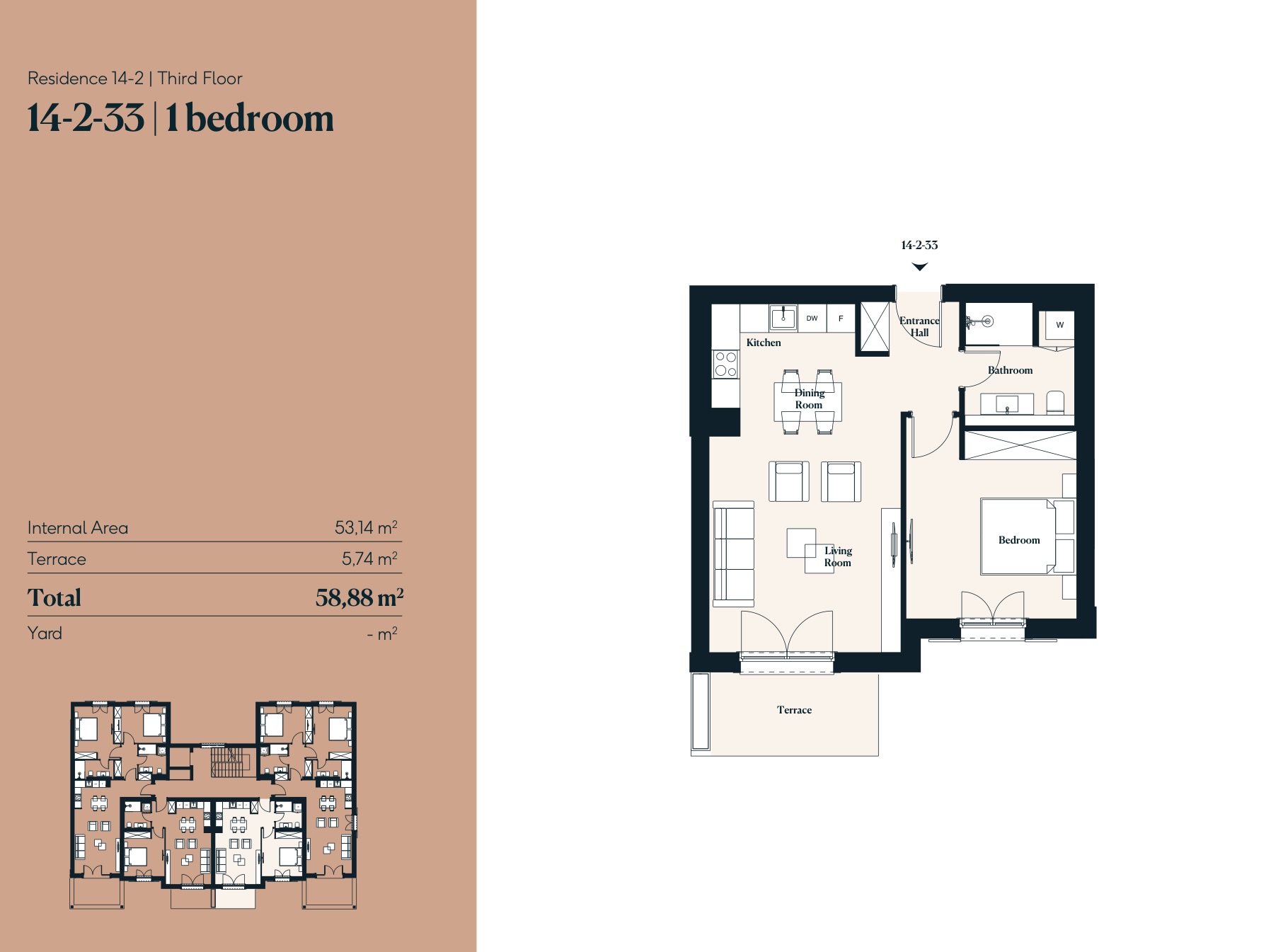 Stan Luštica Bay 58m2 - 2