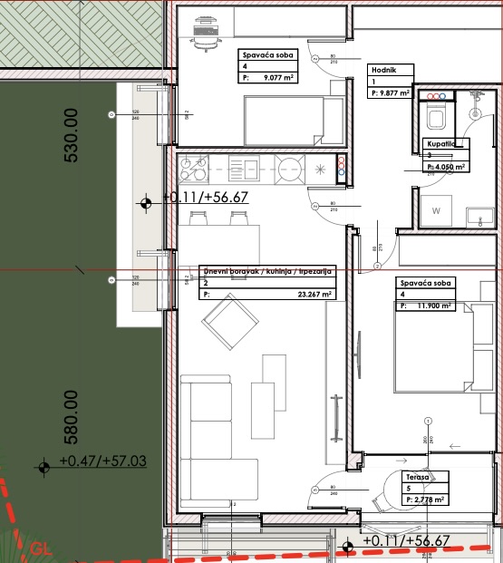 Apartment Lazi 61m2 - 2