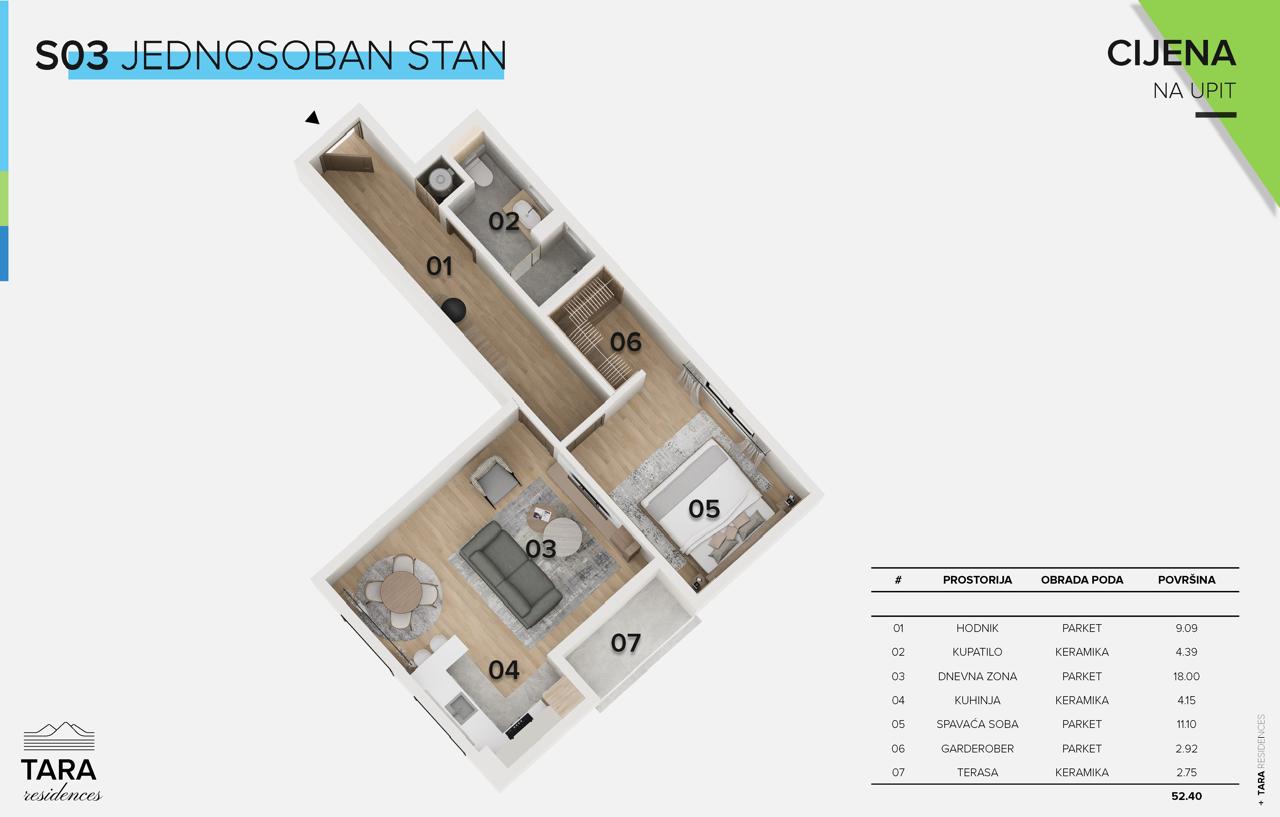 Apartment Kolasin 52m2 - 2