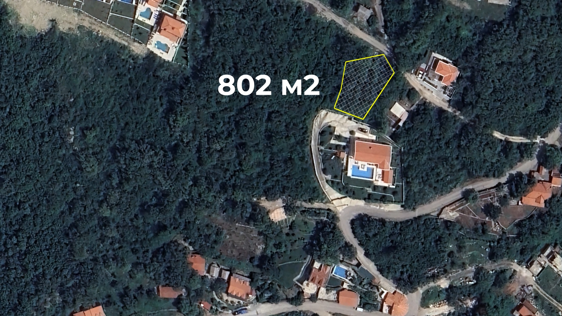 Урбанизированный участок Войници 802м2 - 2
