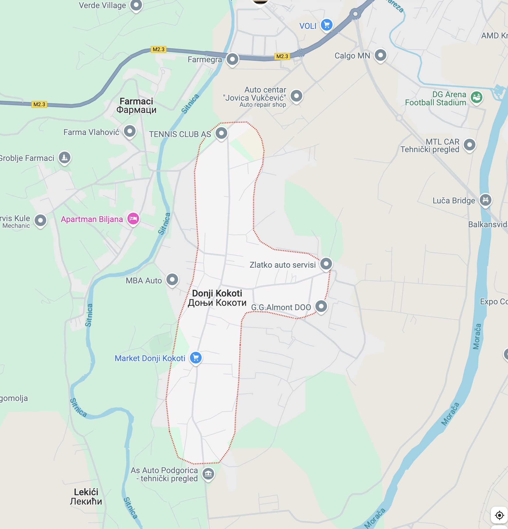 Donji Kokoti'de 2202m2'lik Arazi