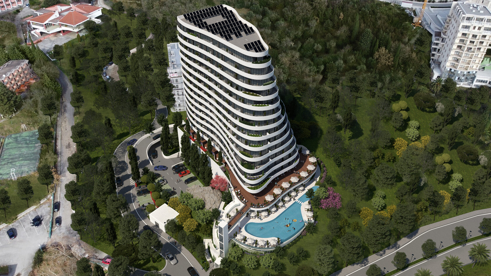 Novi stan sa pogledom na more za iznajmljivanje Bečići 57m² - 25