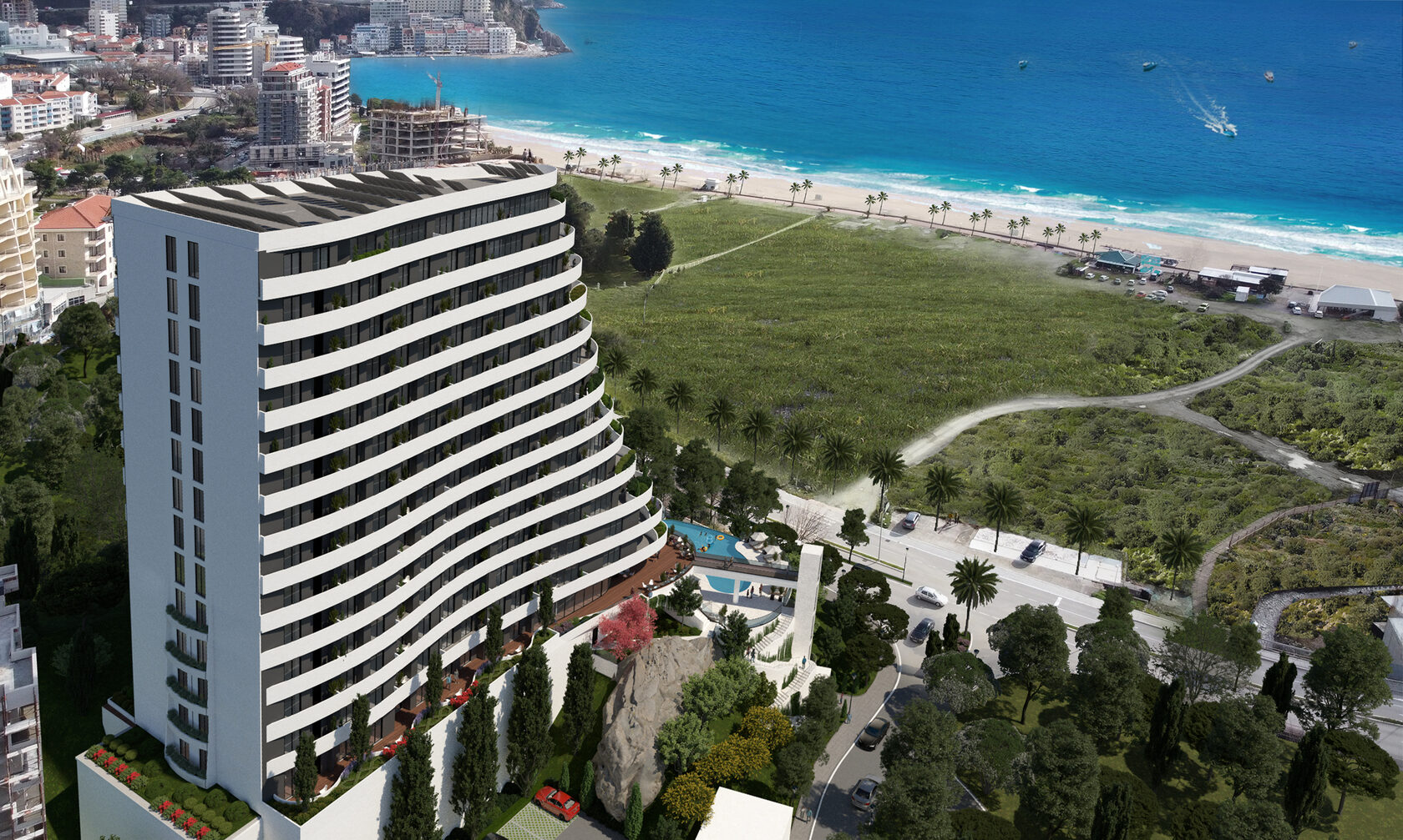 Novi stan sa pogledom na more za iznajmljivanje Bečići 57m² - 26