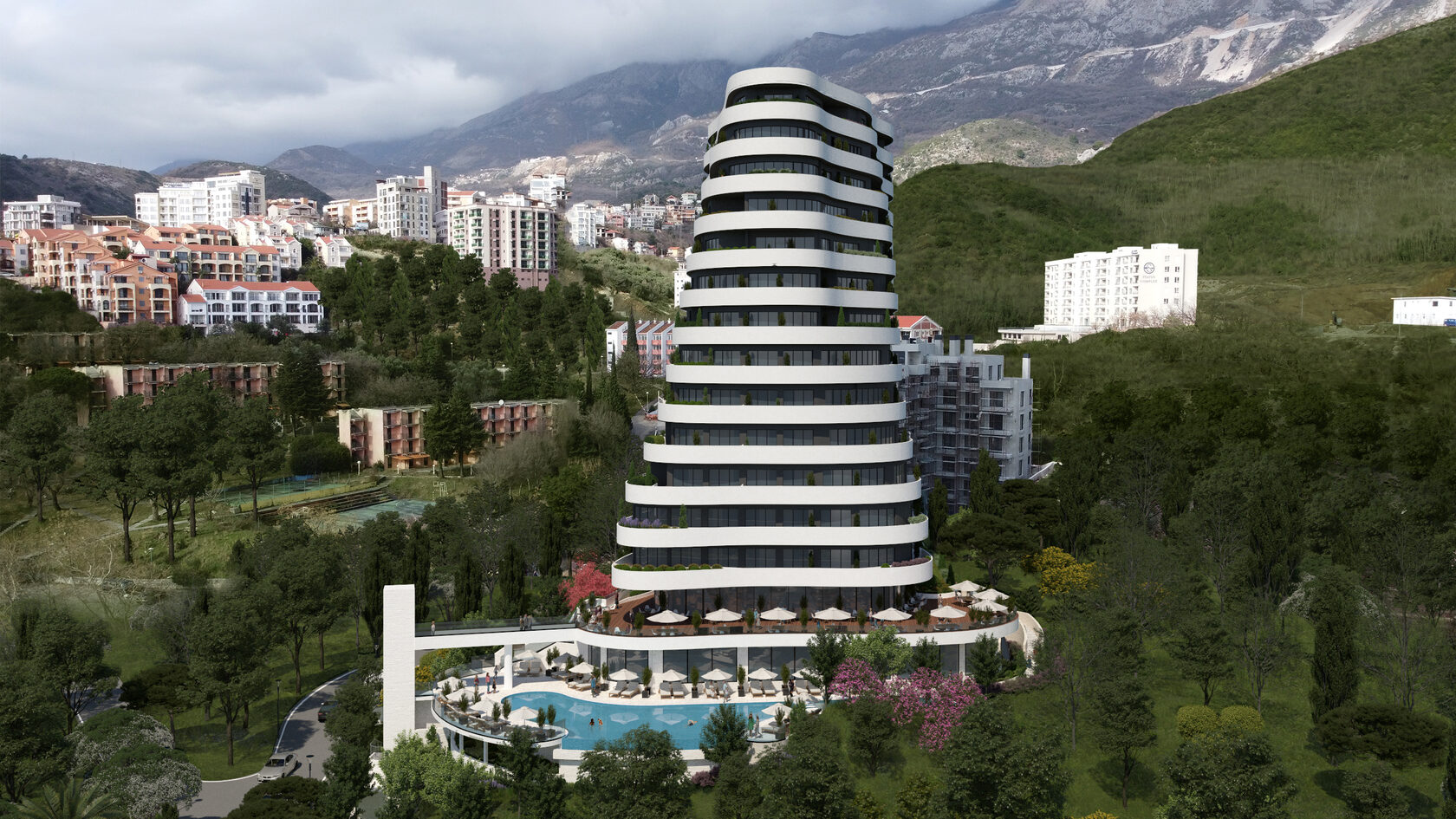 Novi stan sa pogledom na more za iznajmljivanje Bečići 57m² - 24