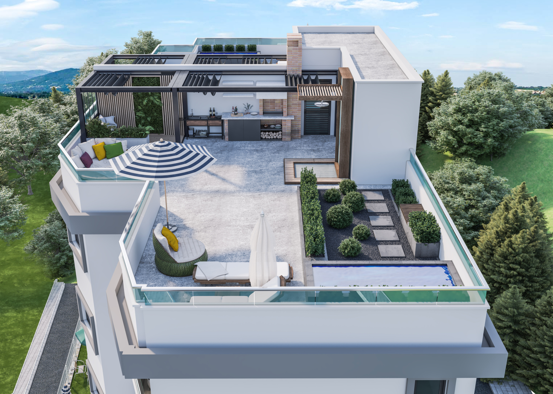 Deniz manzaralı daireler 51m² ila 111m² Komoševina - 2