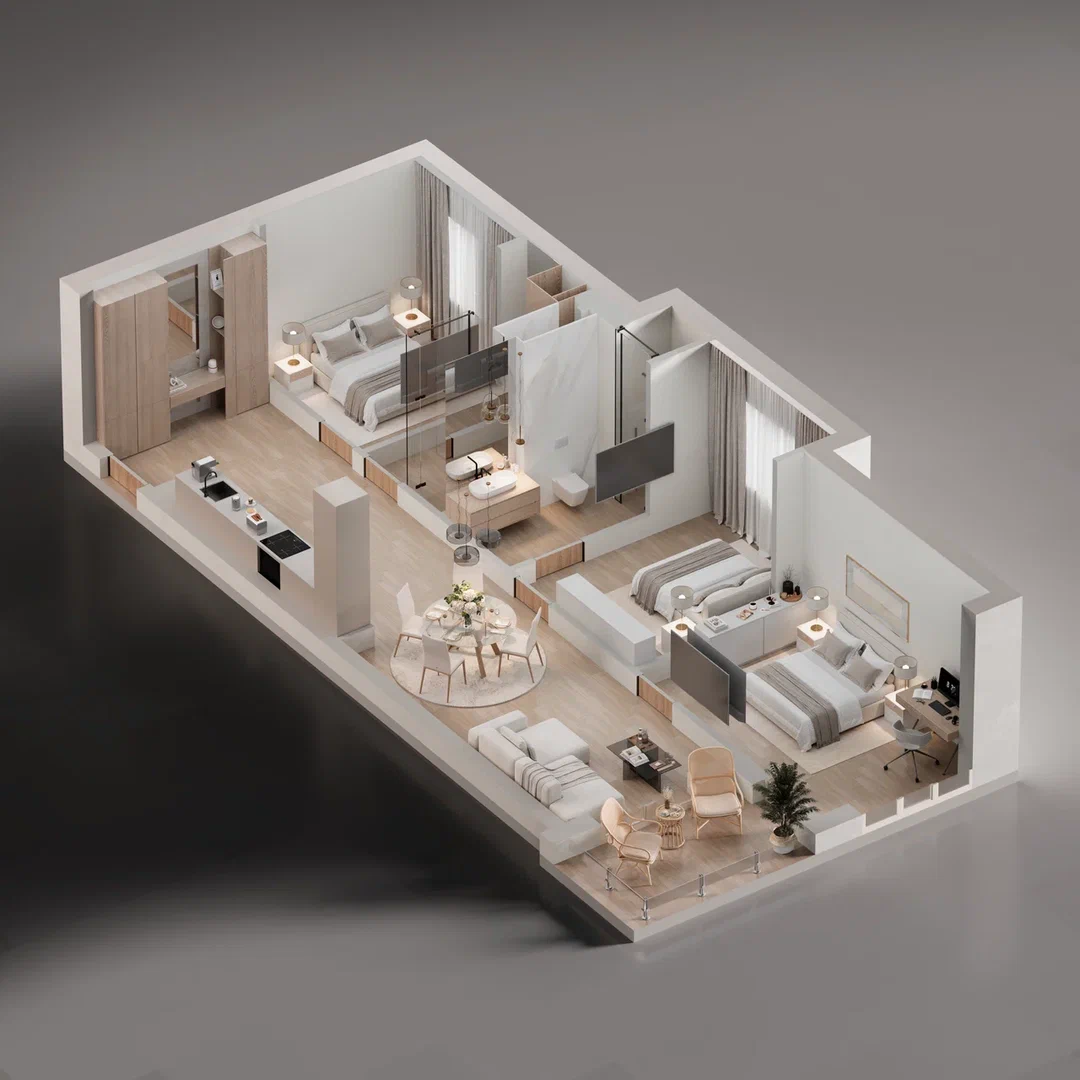 Apartments for sale Becici from 52m2 to 104m2  - 8