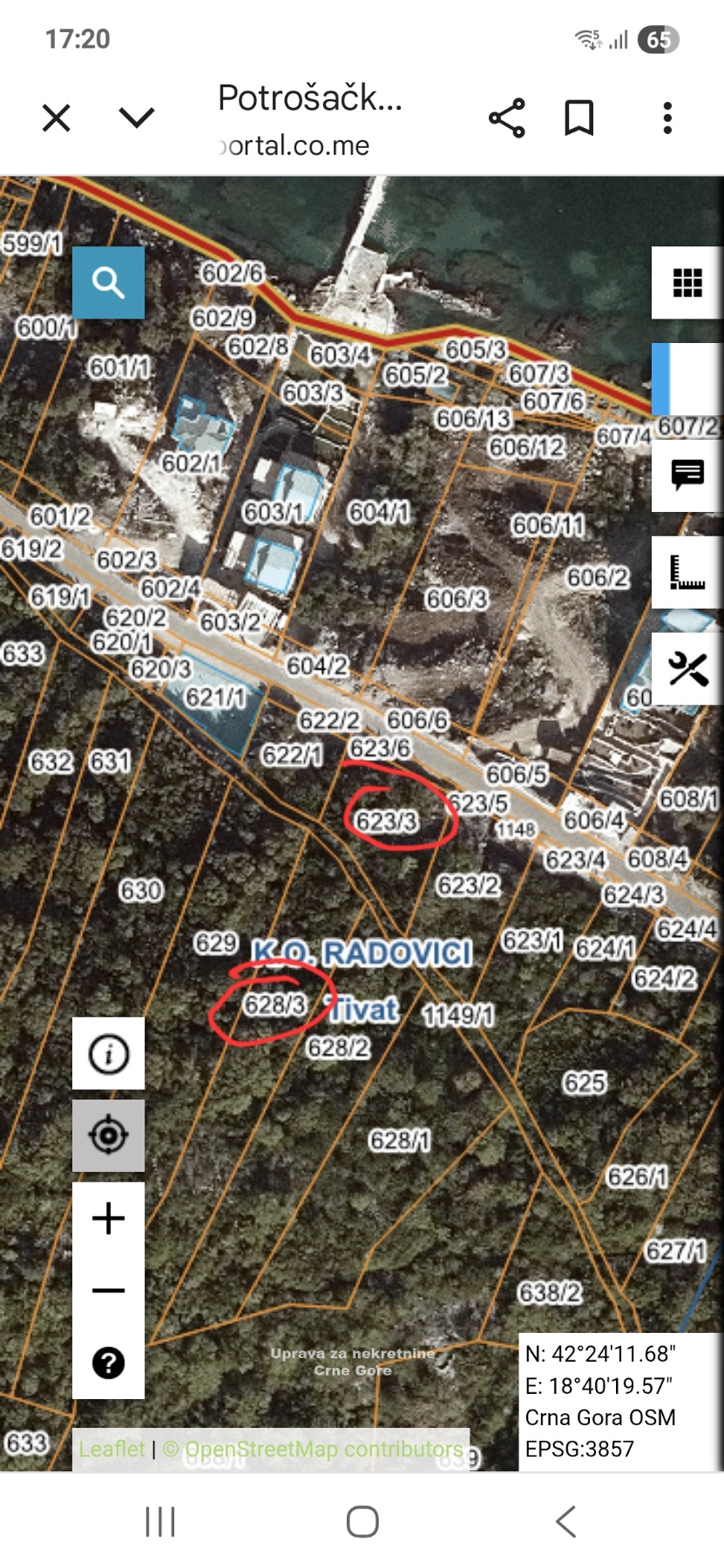 Radovići, Tivat’ta 2.300 m² arsa  - 7