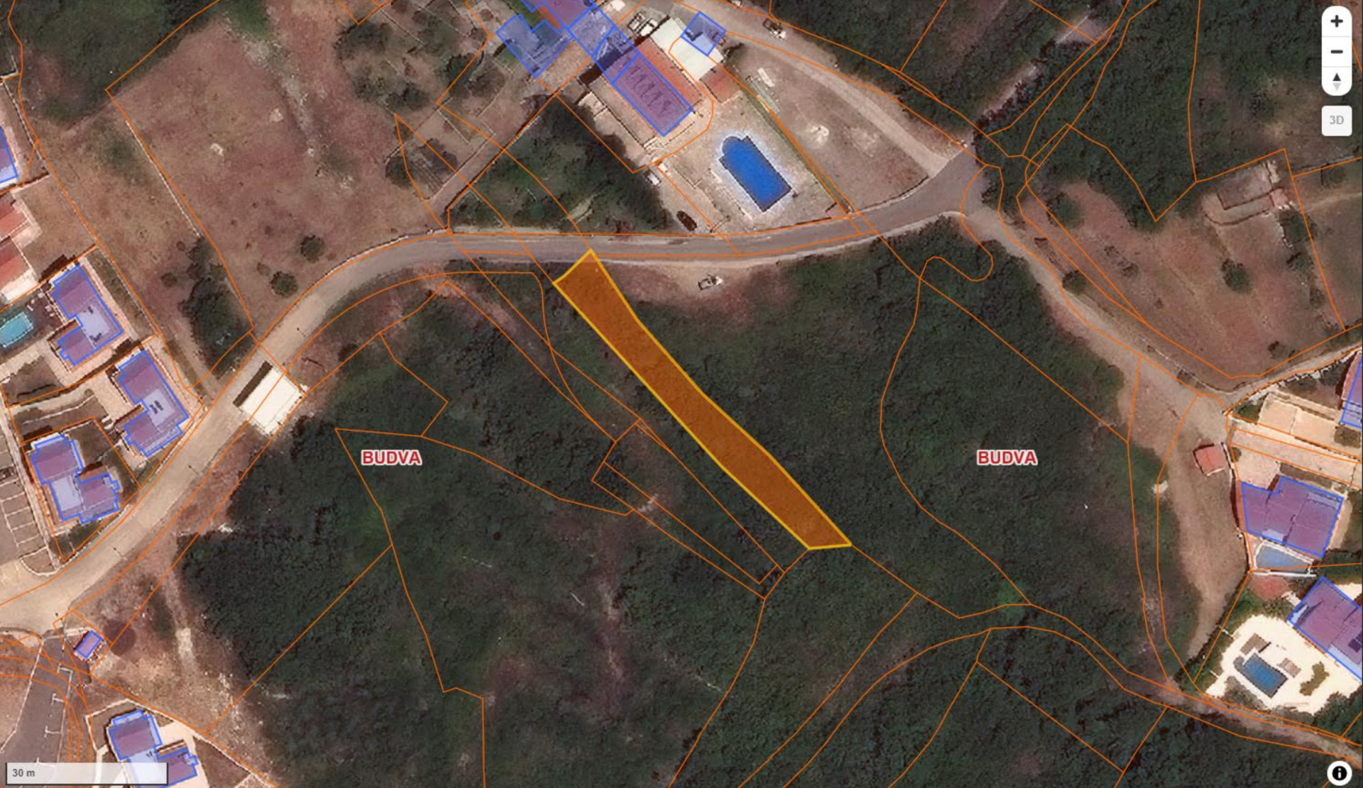 Land plot 493 m² Tudurovići, Budva