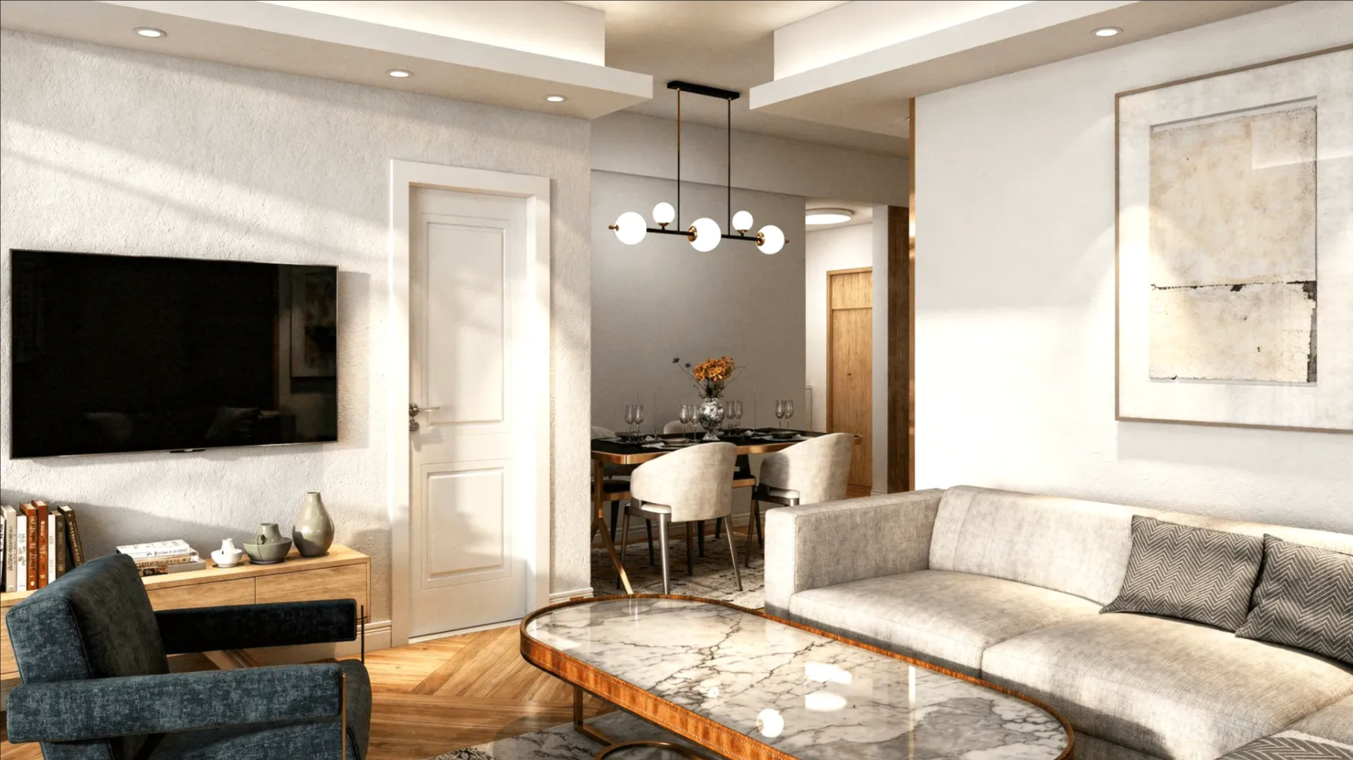 İki Yatak Odalı Daire 61m2 Sutomore Bar - 4
