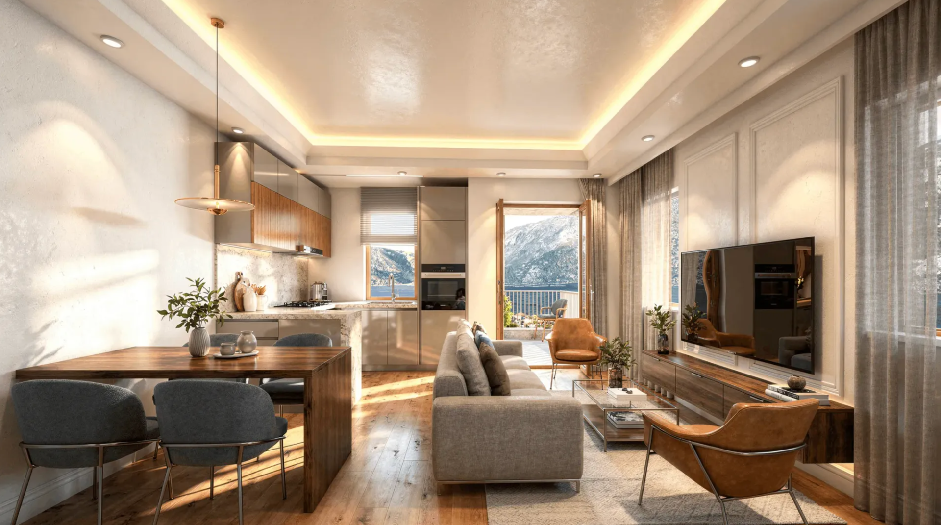 Jednosoban stan 59m² Risan, Kotor - 3
