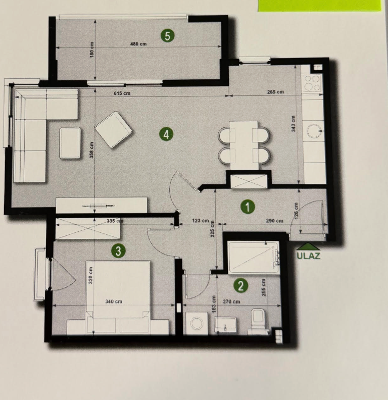 Exclusive 1 Bedroom Apartment 61m2 Bar - 2